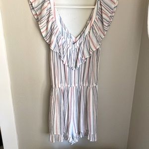 Striped flowy romper